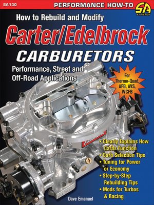 cover image of How to Rebuild and Modify Carter/Edelbrock Carburetors